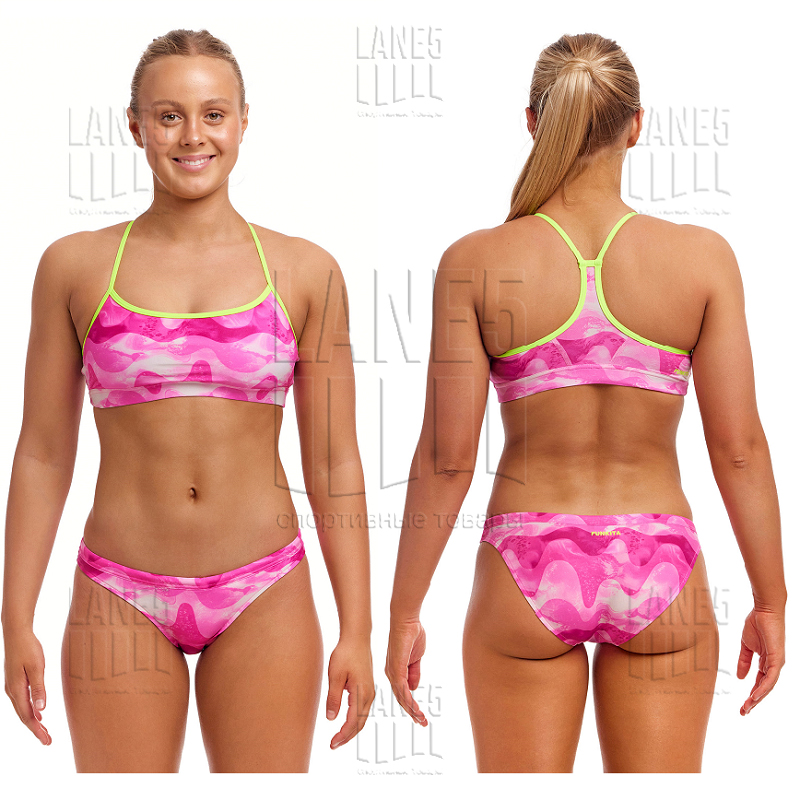 FUNKITA Pink Caps Купальник спортивный раздельный